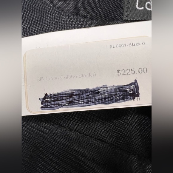 Catherinegee NWT Silk Linen Blend Culotes in Black Size 4 - Picture 6 of 11